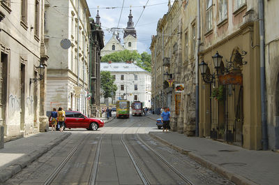 Street amidst buildings in city