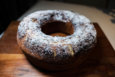 Close-up of dessert on table