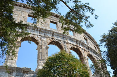 Low angle view of historical building