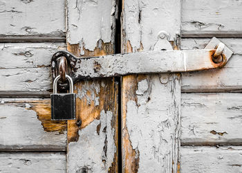 Close-up of closed door