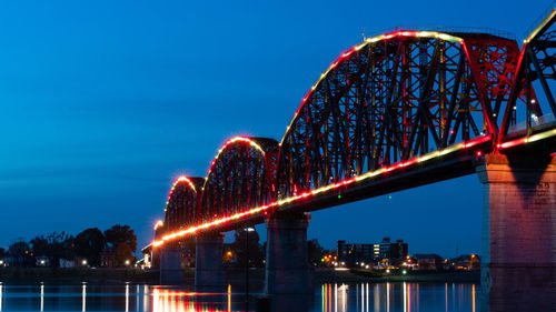 Colorful bridge with reflection on water