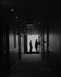 People walking in tunnel