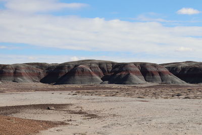 Scenic view of desert against sky