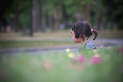 Girl in park