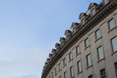 Low angle view of residential building against sky