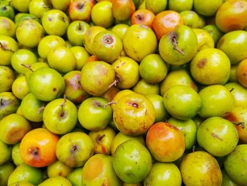 Full frame shot of fruits for sale in market