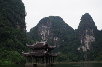Scenic view of mountains against clear sky