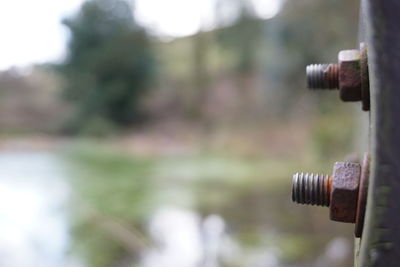 Close-up of machine part