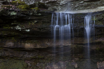 Scenic view of waterfall