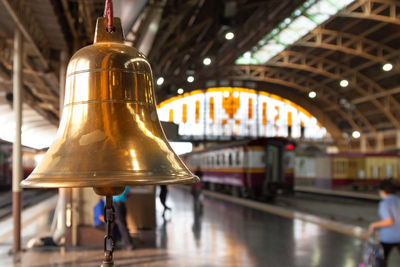 A golden bell in bangkok train station