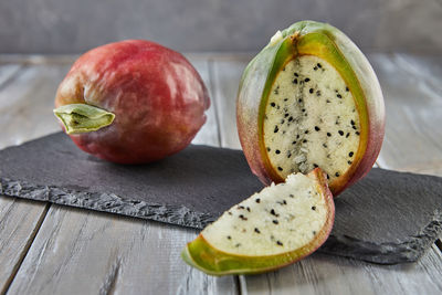 Close-up of fruits on table