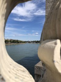 Close-up of sea against sky
