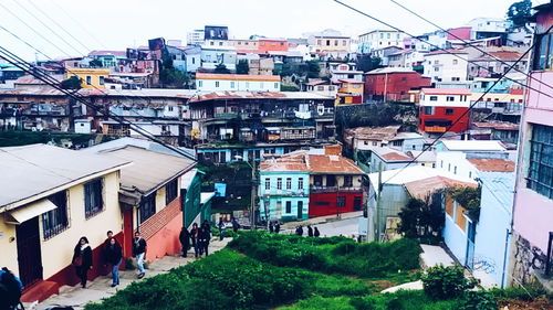 Residential buildings in town