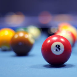 Close-up of balls on table