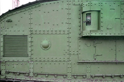 Close-up of old train