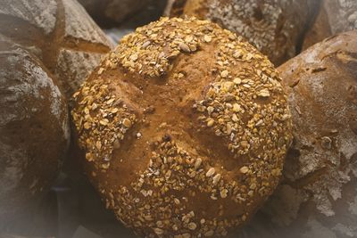 High angle view of bread in store