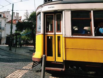 View of train at roadside