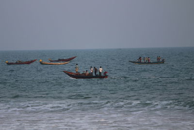 Boats in sea