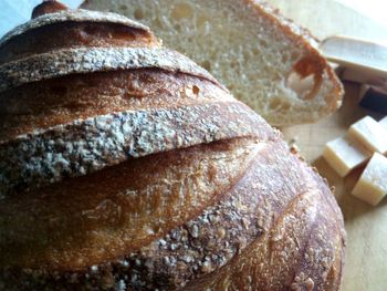 Close-up of bread on table