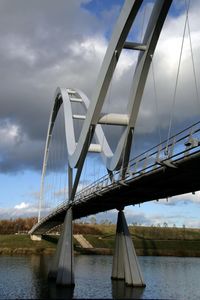 Bridge over river against sky