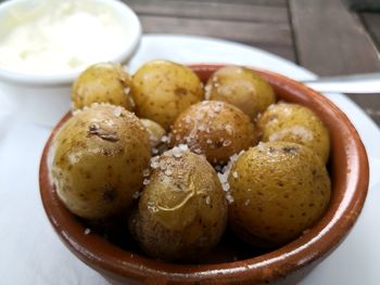 Papas arrugadas salty potatoes with aioli