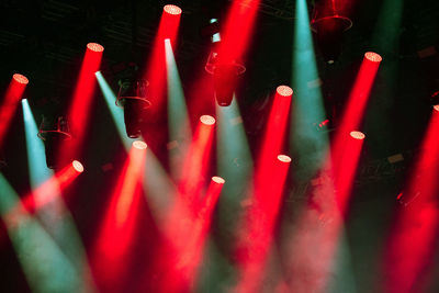 Bright stage lights during a live concert