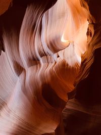 Low angle view of rock formation