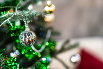 Close-up of christmas decorations