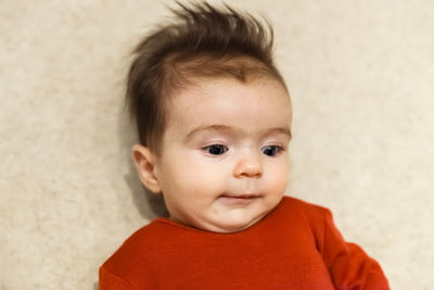 Close-up portrait of cute baby