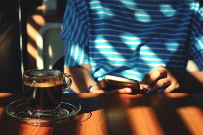 Coffee cup on table