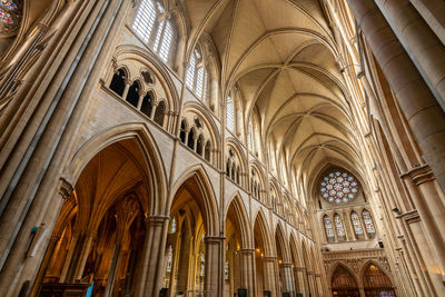 Low angle view of ceiling of building