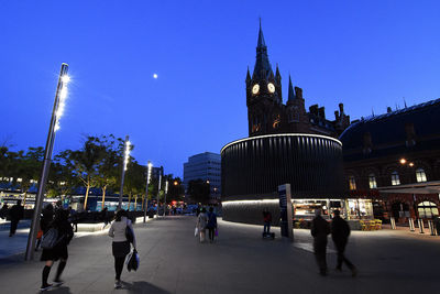 Tourists at night