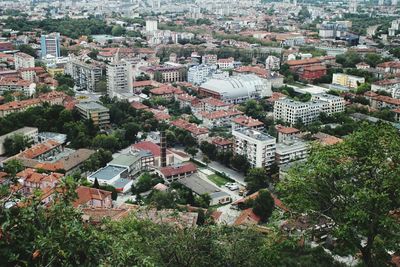 High angle view of cityscape