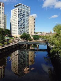 Buildings in city against sky