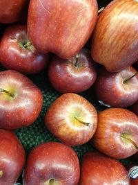 Full frame shot of apples for sale at market