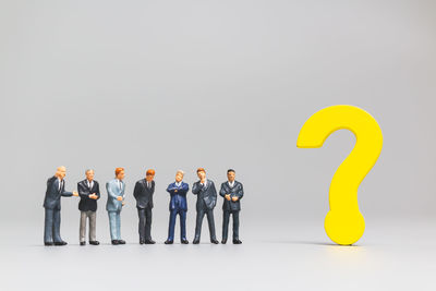 Group of people against white background