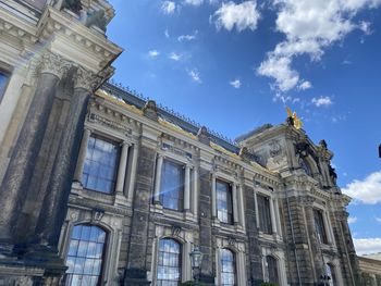 Low angle view of historical building against sky