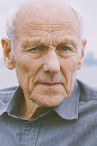 Close-up portrait of senior man