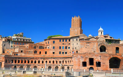 Building against clear blue sky