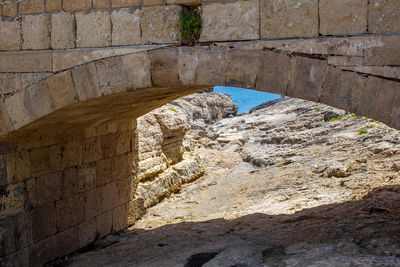 Stone wall of historical building