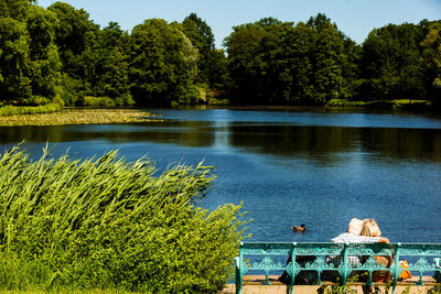 Scenic view of lake