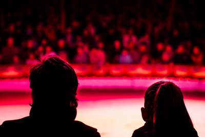 Rear view of people at music concert