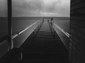 Pier on sea against sky