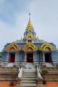 Low angle view of temple against sky