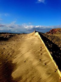 Scenic view of desert against clear sky