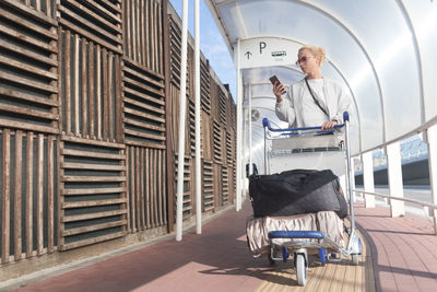 Man sitting in corridor