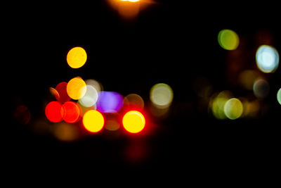 Defocused lights at night