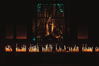 View of illuminated building at night