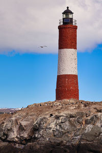 Les eclaireurs lighthouse in the beagle canal near ushuaia, argentina
