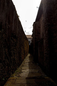 Footpath amidst historic building against sky